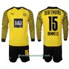 Conjunto (Camiseta+Pantalón Corto) Manga Larga Borussia Dortmund Hummels 15 Primera Equipación 2021/22 - Niño